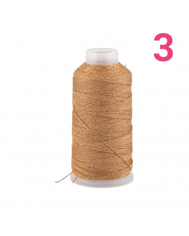 Filo Di Poliestere Intrecciato Diamantato Per Macrame' E Ricamo Misura 3 - 1 Bobina 80mt Beige Chiaro-FILO PER UNCINETTO | Worldofjewel.com