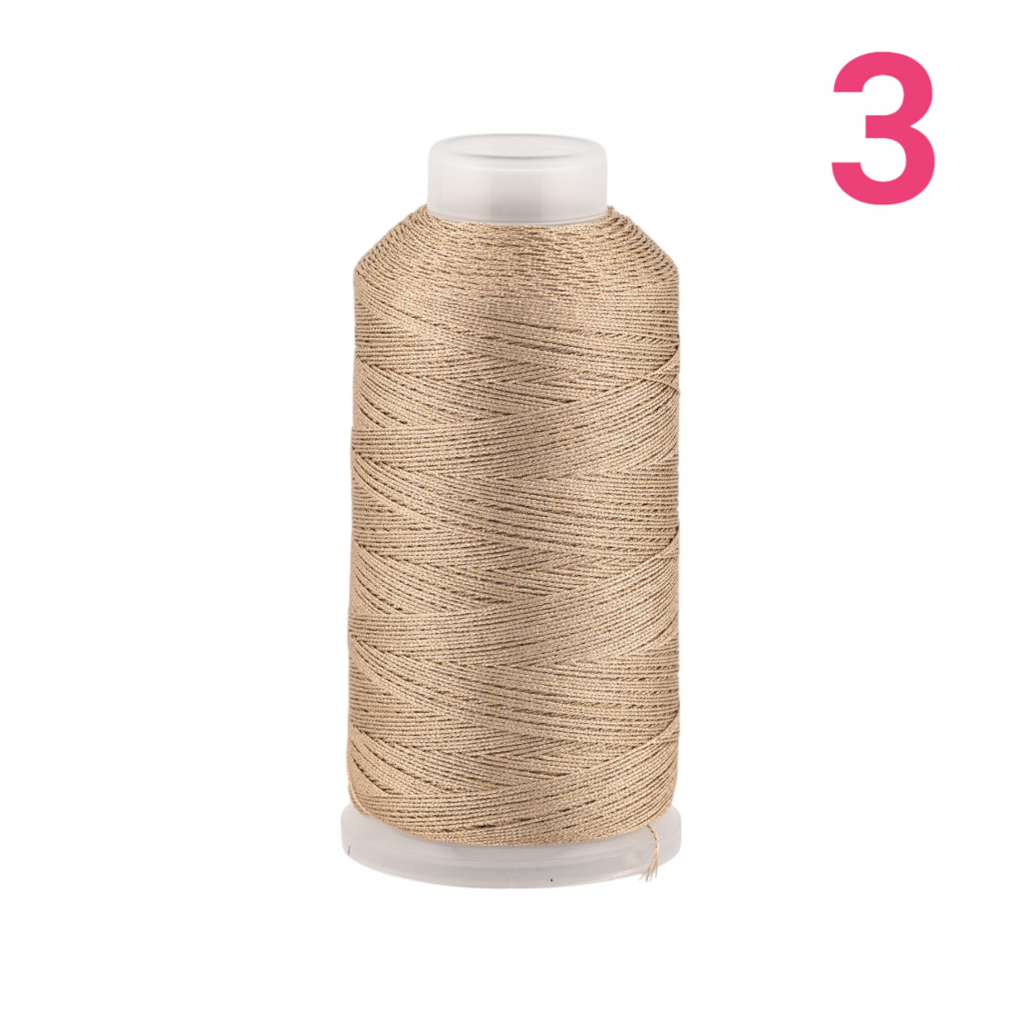Filo Di Poliestere Intrecciato Diamantato Per Macrame' E Ricamo Misura 3 - 1 Bobina 80mt Beige Sabbia Chiaro-FILO PER UNCINETTO | Worldofjewel.com