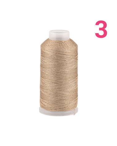 Filo Di Poliestere Intrecciato Diamantato Per Macrame' E Ricamo Misura 3 - 1 Bobina 80mt Beige Sabbia Chiaro-FILO PER UNCINETTO | Worldofjewel.com