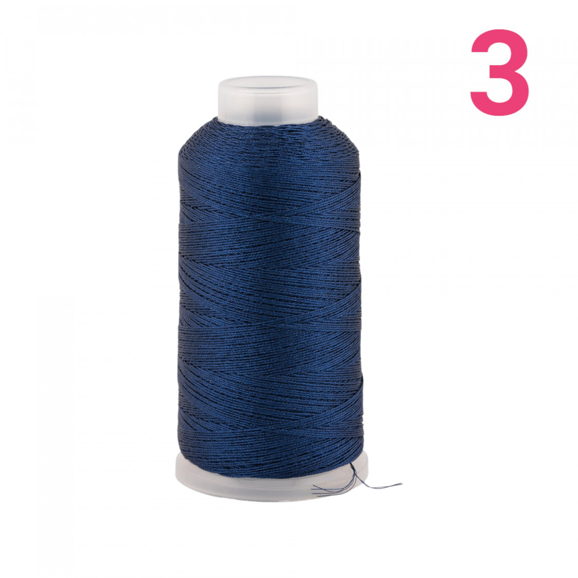 Filo Di Poliestere Intrecciato Diamantato Per Macrame' E Ricamo Misura 3 - 1 Bobina 80mt Blu Scuro Profondo-FILO PER UNCINETTO | Worldofjewel.com