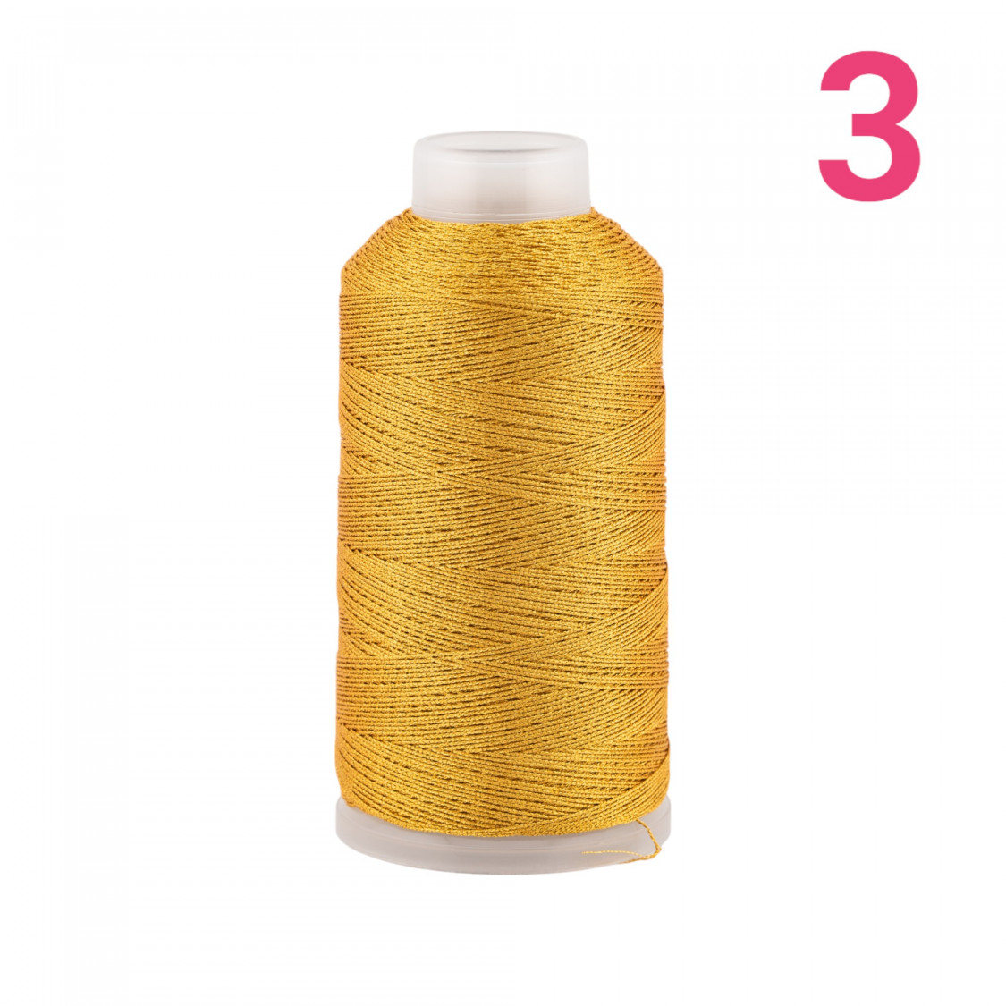Filo Di Poliestere Intrecciato Diamantato Per Macrame' E Ricamo Misura 3 - 1 Bobina 80mt Giallo Dorato Acceso-FILO PER UNCINETTO | Worldofjewel.com