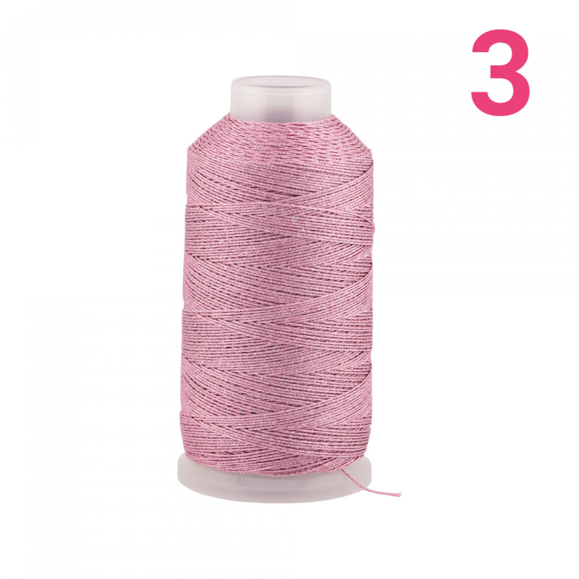 Filo Di Poliestere Intrecciato Diamantato Per Macrame' E Ricamo Misura 3 - 1 Bobina 80mt Rosa Antico-FILO PER UNCINETTO | Worldofjewel.com