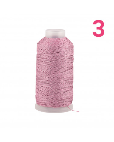 Filo Di Poliestere Intrecciato Diamantato Per Macrame' E Ricamo Misura 3 - 1 Bobina 80mt Rosa Antico-FILO PER UNCINETTO | Worldofjewel.com