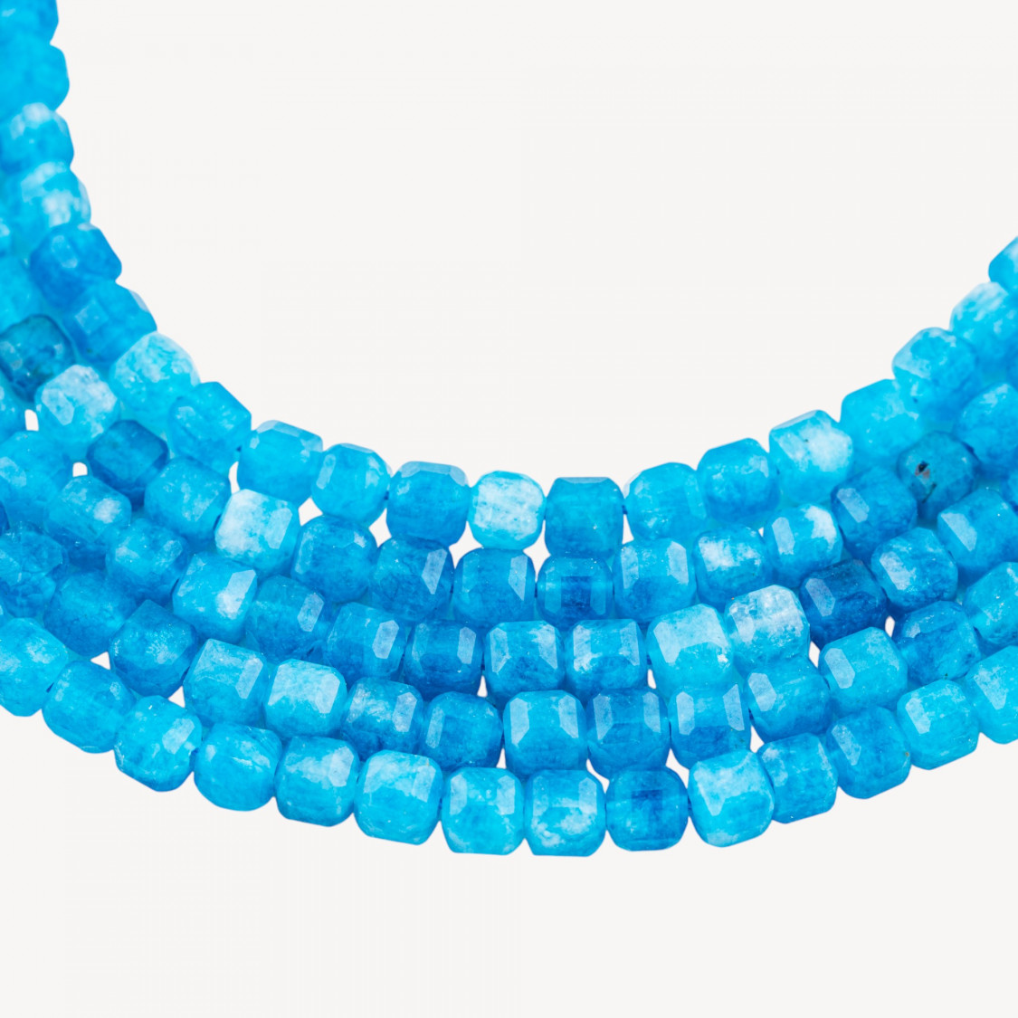 Giada Taglio Rigido Cubo Sfaccettato 6mm Blu-JADE | Worldofjewel.com