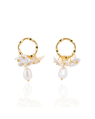 Orecchini Di Bronzo Handsmade Con Perle Di Fiume-ORECCHINI MADE WITH STYLE | Worldofjewel.com