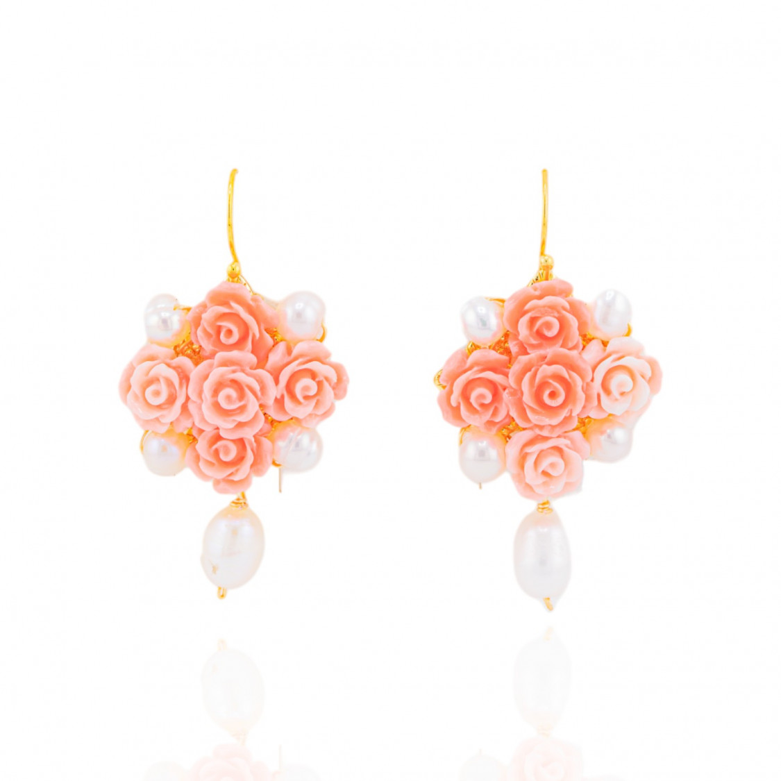Orecchini Di Bronzo Handsmade Con Perle Di Fiume-ORECCHINI MADE WITH STYLE | Worldofjewel.com
