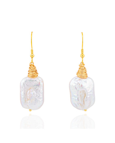 Orecchini Di Bronzo Handsmade Con Perle Di Fiume-ORECCHINI MADE WITH STYLE | Worldofjewel.com