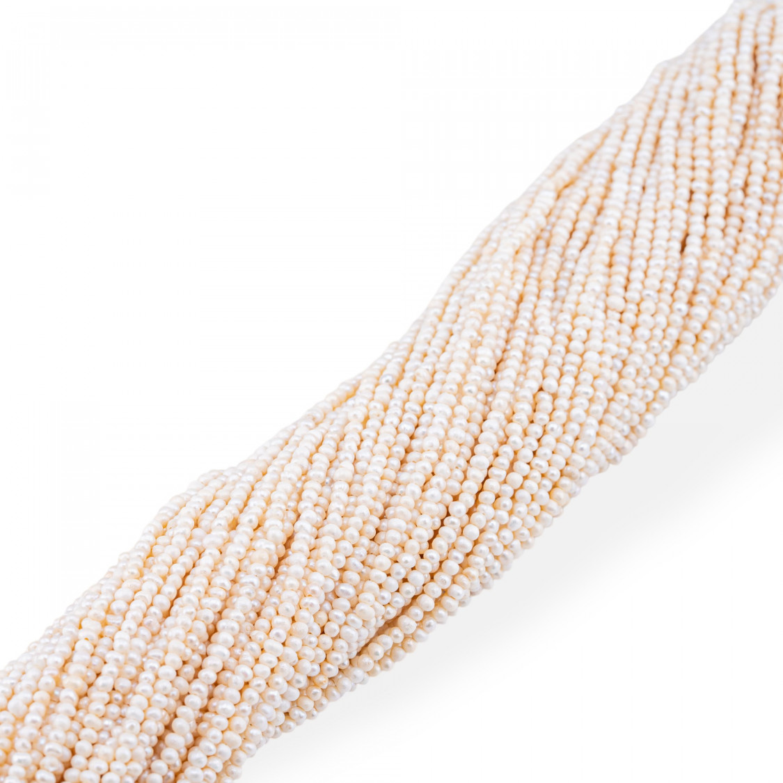 Perle Di Fiume Microperle Economiche 2,5-3mm Bianco Opaco-MICROPERLE | Worldofjewel.com