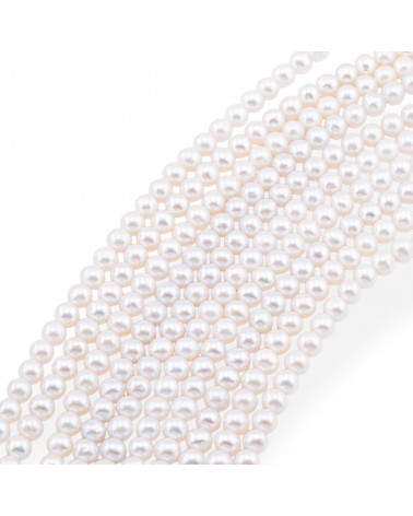 Perle di Fiume Tondo 4,5-5mm AAAA Bianco-LINEA ALTA | Worldofjewel.com