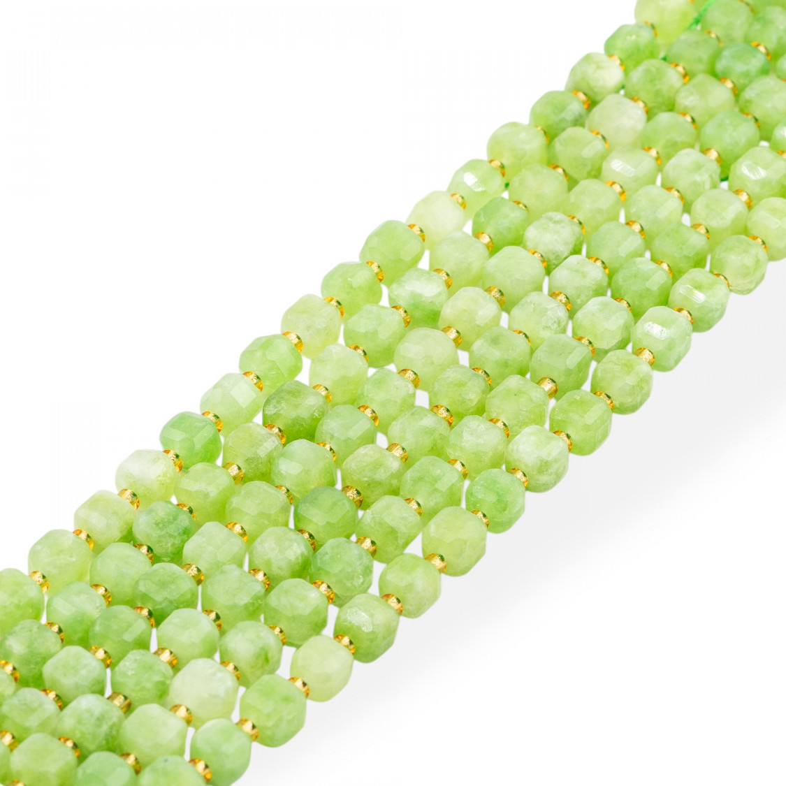 Giada Taglio Rigido Cubo Sfaccettato 8mm Peridot-GIADA | Worldofjewel.com