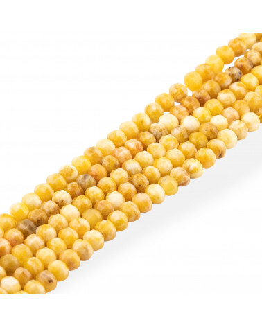 Giada Taglio Rigido Rondella Sfaccettata 8x5mm Giada Gialla-ΚΙΤΡΙΝΟΣ ΝΕΦΤΗΣ | Worldofjewel.com