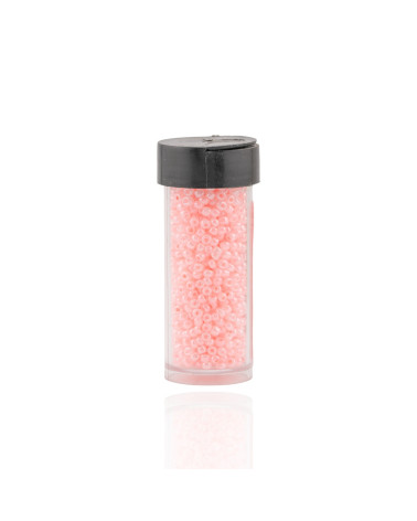 Conteria Di Vetro 2mm Con Contenitore 2,5x5,7cm 16gr Rosa-CONTERIA | Worldofjewel.com