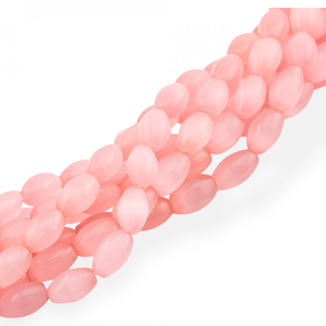 Occhio Di Gatto Rosa Oliva Liscia 8x12mm-ROSA | Worldofjewel.com