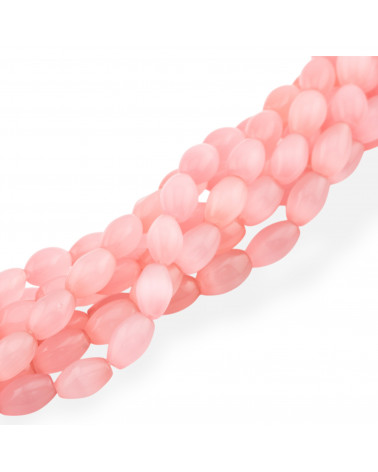 Occhio Di Gatto Rosa Oliva Liscia 8x12mm-ROSA | Worldofjewel.com