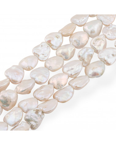 Perle Di Fiume Barocche Piatte Cuore (REE) 70-75gr Bianco-BAROCKE PERLEN | Worldofjewel.com