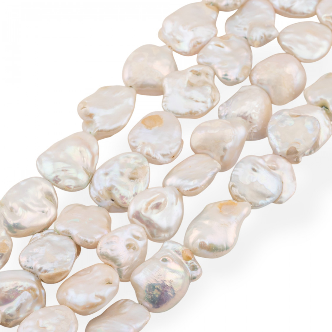 Perle Di Fiume Barocche Piatte Cuore (RYB) 80-85gr Bianco-PERLE BAROCCHE | Worldofjewel.com