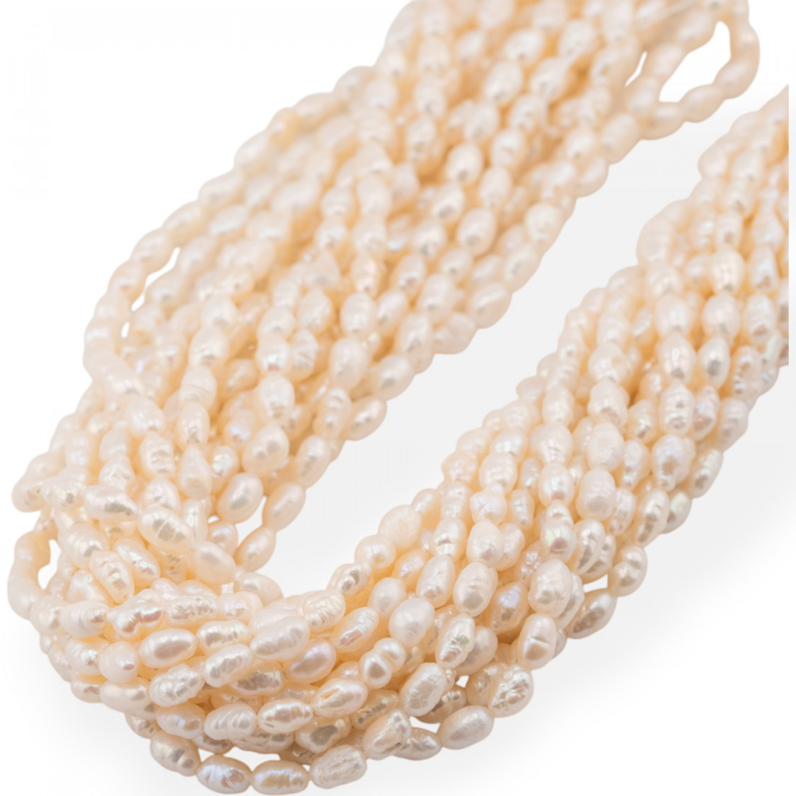 Perle Di Fiume Microperle Chicco Di Riso 4-4,5x5-7mm Bianco-REISKÖRNERPERLEN | Worldofjewel.com