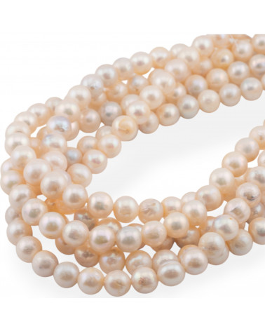 Perle di Fiume Tondo 10-11mm Linea Economica Bianco-REDONDO | Worldofjewel.com
