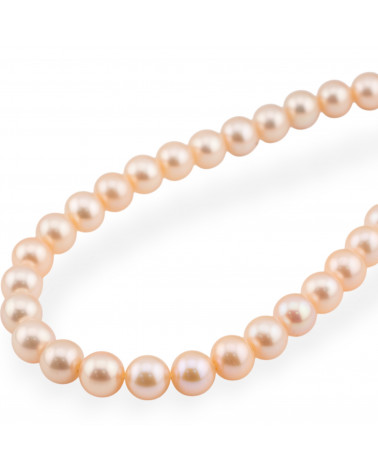 Perle Di Fiume Tondo 9,0-9,5mm AAAAA- Rosa-LINEA ALTA | Worldofjewel.com