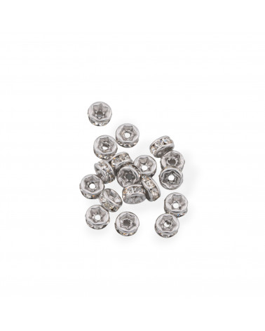 Distanziatore Rondelle Strass Di Acciaio 7mm 100pz-CONNETTORI CON STRASS | Worldofjewel.com