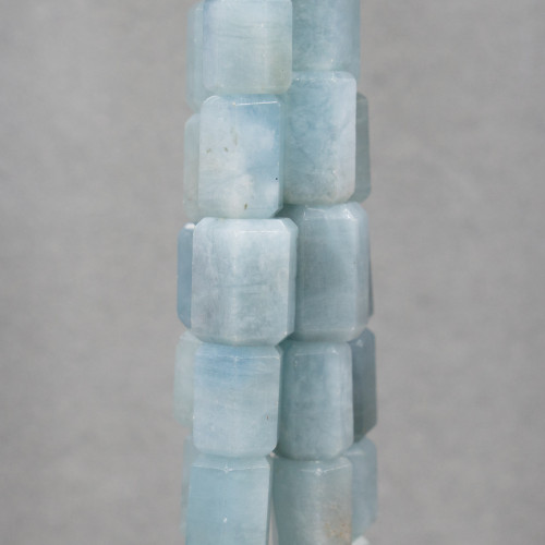 Aquamarine Milk Faceted Hexagonal Cylinder A Gradation 101g-110g