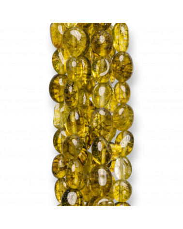Cristallo Di Rocca Crash Tormalinato Verde Acido Sasso Burattato 8-10mm-ROCK CRYSTAL CRASH | Worldofjewel.com