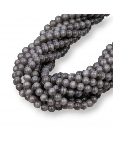 Occhio Di Gatto Grigio Tondo Liscio 4mm-GRIGIO | Worldofjewel.com