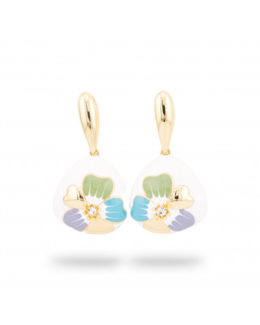 Orecchini Bijoux Smaltato Collezione Isabella 1 Coppia-CRYSTAL BRONZE | Worldofjewel.com
