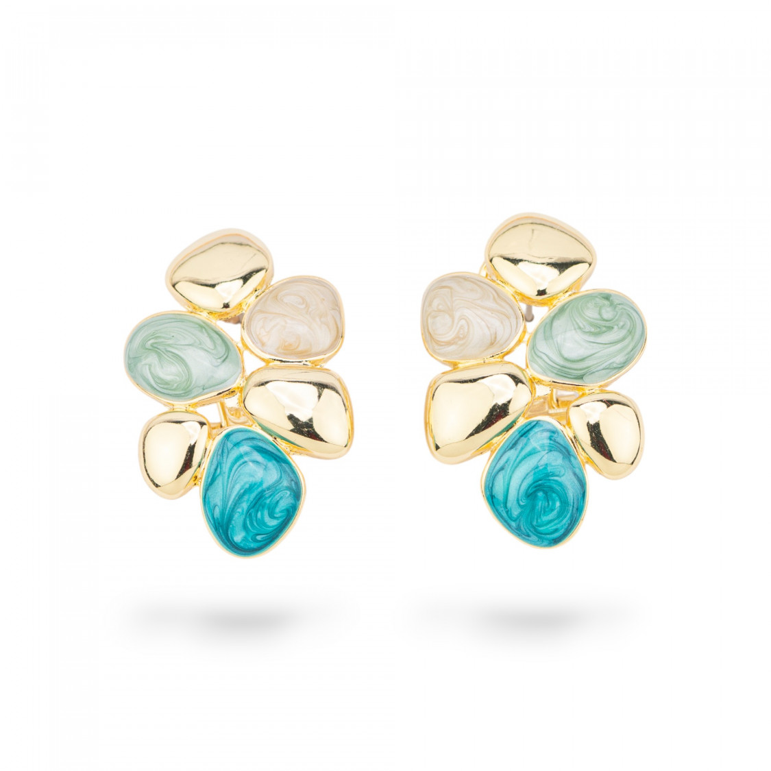 Orecchini Bijoux Smaltato Collezione Isabella 1 Coppia-BRONCE CRISTAL | Worldofjewel.com