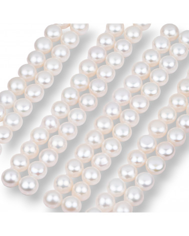 Perle di Fiume Bottoni Cabochon 1 Foro 4,5-5,0mm 90 Paia Bianco-1 FORO BOTTONI | Worldofjewel.com