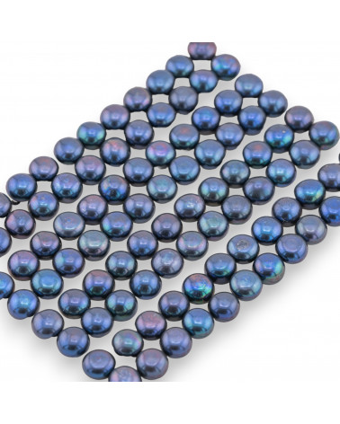 Perle di Fiume Bottoni Cabochon 1 Foro 7,0-7,5mm 48 Paia Grigio Thaiti-1 FORO BOTTONI | Worldofjewel.com