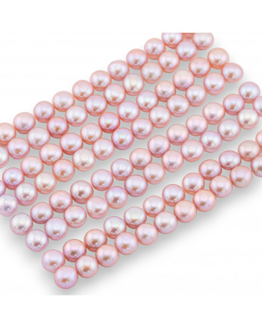Perle di Fiume Bottoni Cabochon 1 Foro 7,5-8,0mm 33 Paia Lilla-1 FORO BOTTONI | Worldofjewel.com