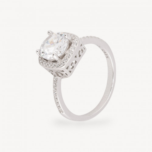 Bague en argent 925 sertie de pierres