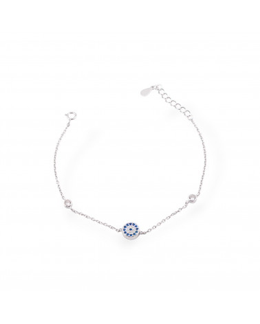 Bracciale In Argento 925 Con Zirconi Pave' 1pz Punti Luci e Pave'-BRACCIALI TENNIS | Worldofjewel.com