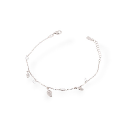 925 Silver Bracelets with Zirconia and Chain