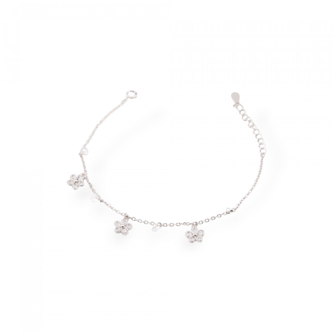 Bracciali In Argento 925 Con Zirconi E Catena-SILVER 925 | Worldofjewel.com