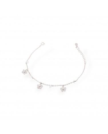 Bracciali In Argento 925 Con Zirconi E Catena-SILVER 925 | Worldofjewel.com