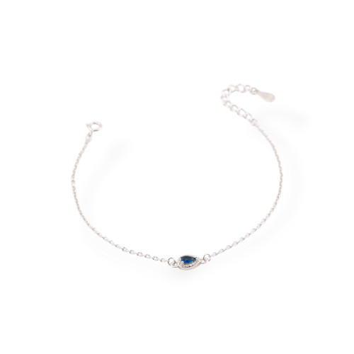 Armbänder aus 925er Silber mit Zirkonia, Light Point und schwarz rhodiniertem Ketten