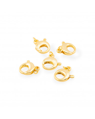Chiusura A Scatto Di Argento 925 10mm 5pz Dorato-CHIUSURE DI ARGENTO | Worldofjewel.com