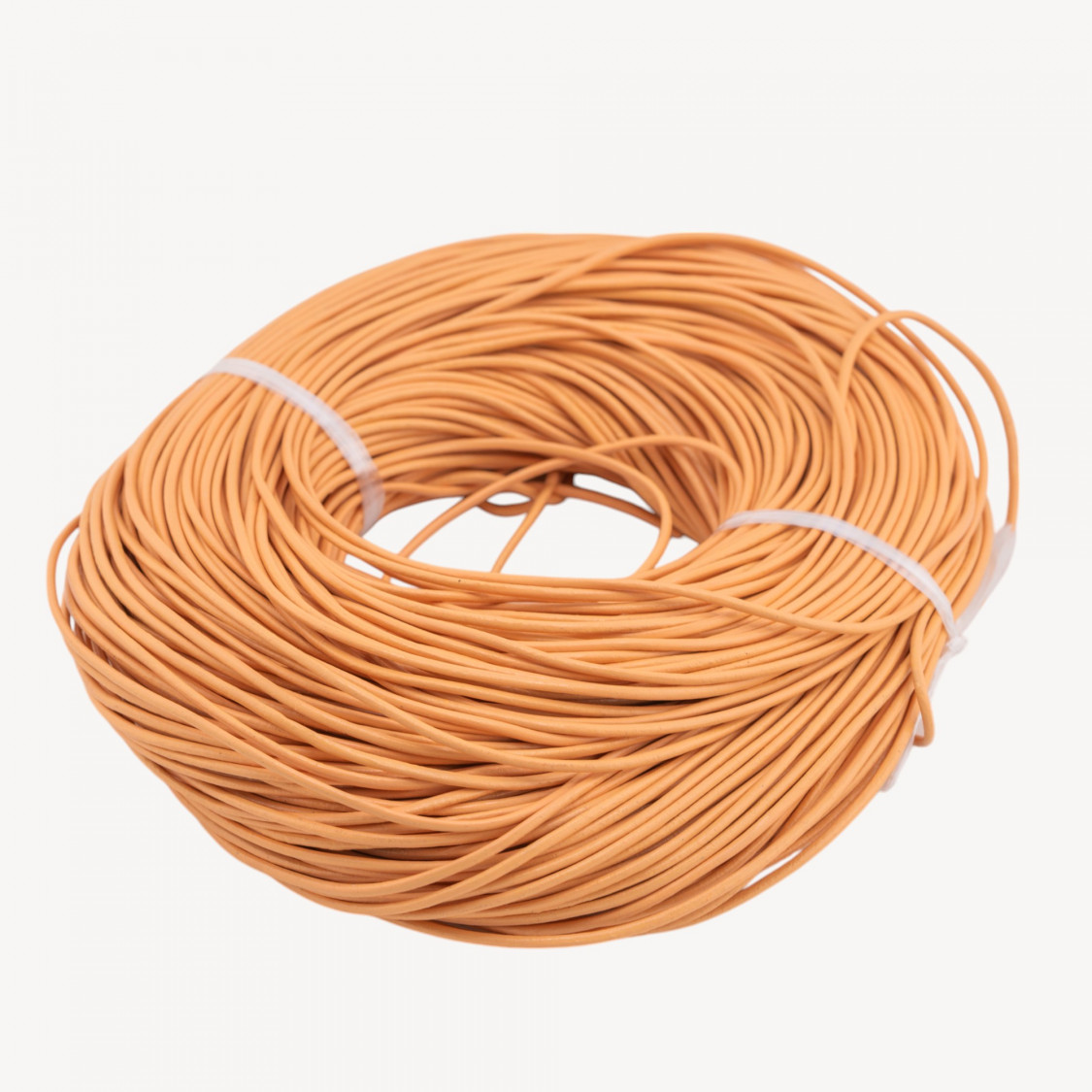 Corda di Vera Pelle Diametro 2mm Confezione da 90 Metri Arancio-CORDONE DI PELLE | Worldofjewel.com