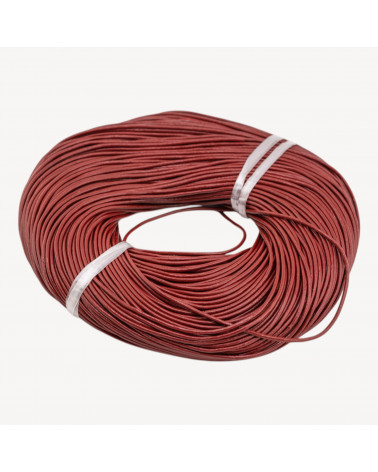 Corda di Vera Pelle Diametro 2mm Confezione da 90 Metri Rosso-CORDONE DI PELLE | Worldofjewel.com