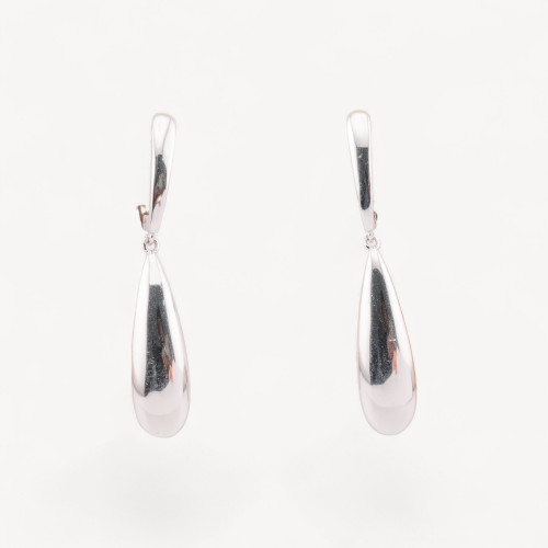 Boucles d'oreilles pendantes en argent 925 satiné