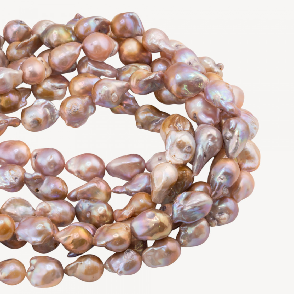 Perle Di Fiume Barocche A Goccia (NBQ) 90-100gr 13-16mm Rosa-PERLE DI FIUME BAROCCHE LINEA PREMIUM | Worldofjewel.com