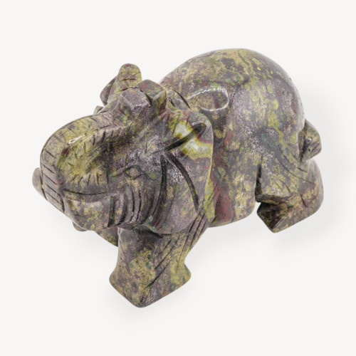 10cm Jasper Elephant Stone Ornament Statue