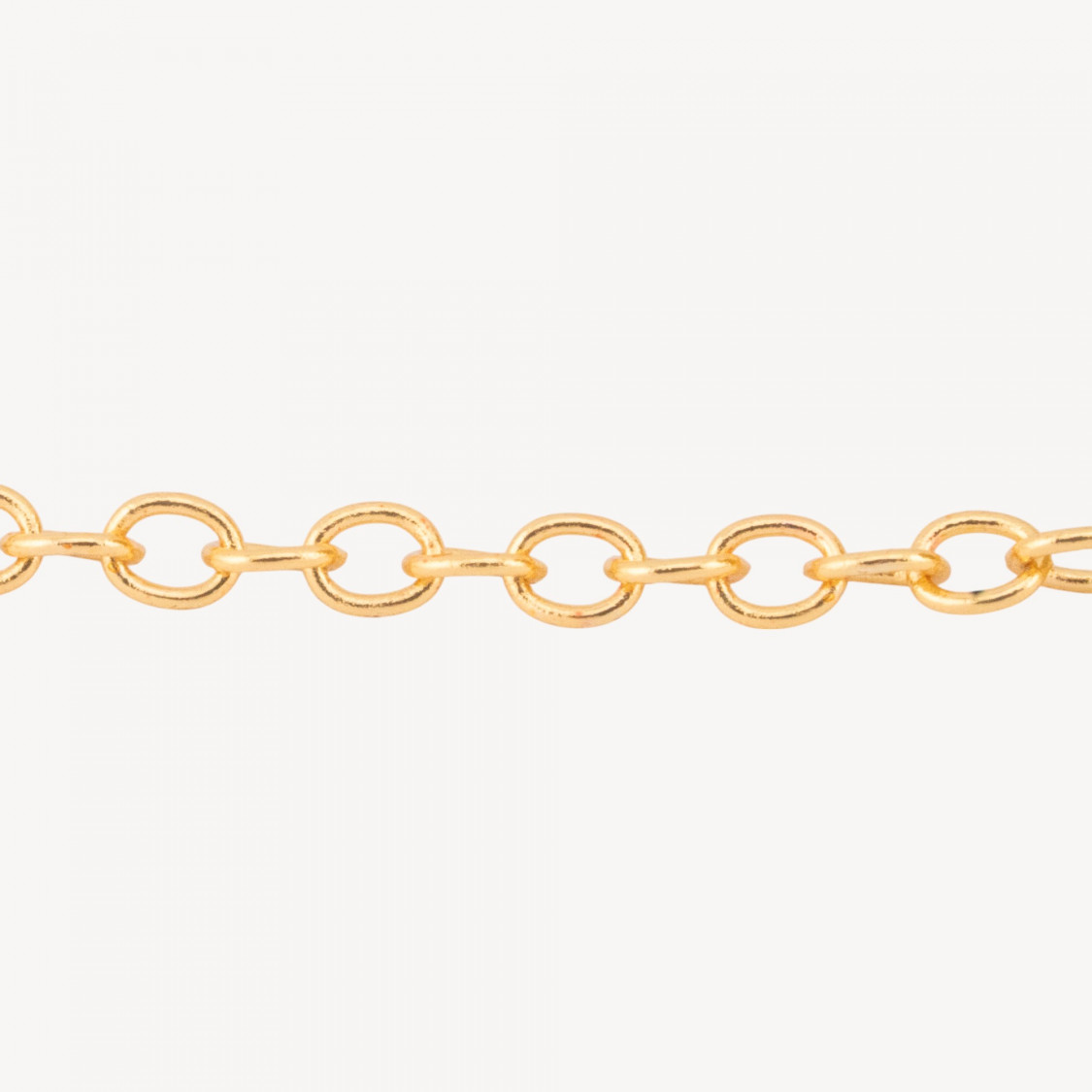 Catena Di Bronzo A Metraggio Forzatina Liscia 2x3mm COD260S 1 Metro Dorato-CHAÎNES EN LAITON | Worldofjewel.com