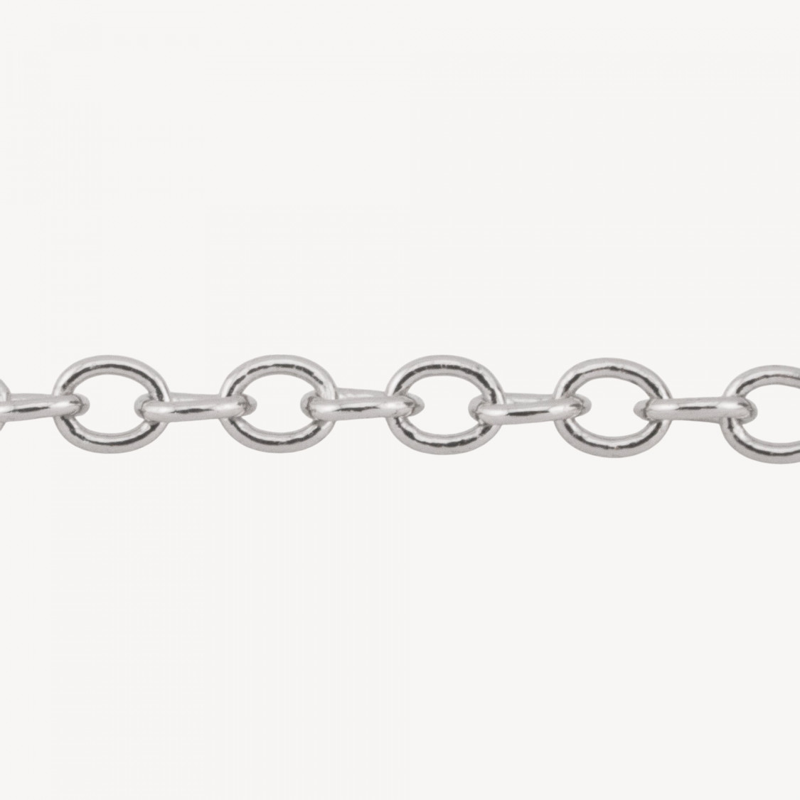 Catena Di Bronzo A Metraggio Forzatina Liscia 2x3mm COD260S 1 Metro Rodiato-CATENE DI OTTONE E BRONZO | Worldofjewel.com
