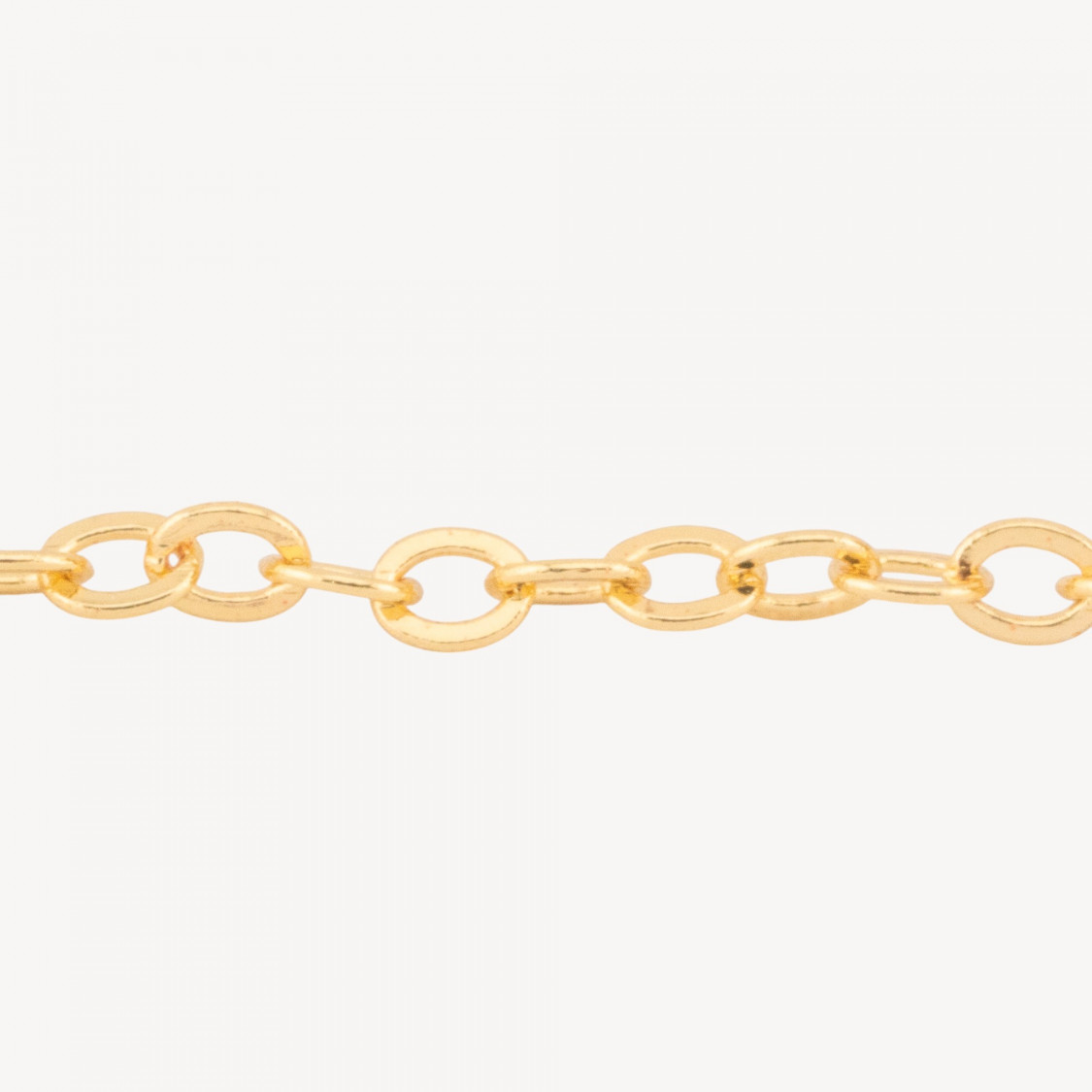 Catena Di Bronzo A Metraggio Forzatina Schiacciata 2x3mm COD260SF 1 Metro Dorato-CATENE DI OTTONE E BRONZO | Worldofjewel.com