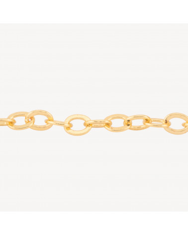 Catena Di Bronzo A Metraggio Forzatina Schiacciata 2x3mm COD260SF 1 Metro Dorato-CATENE DI OTTONE E BRONZO | Worldofjewel.com