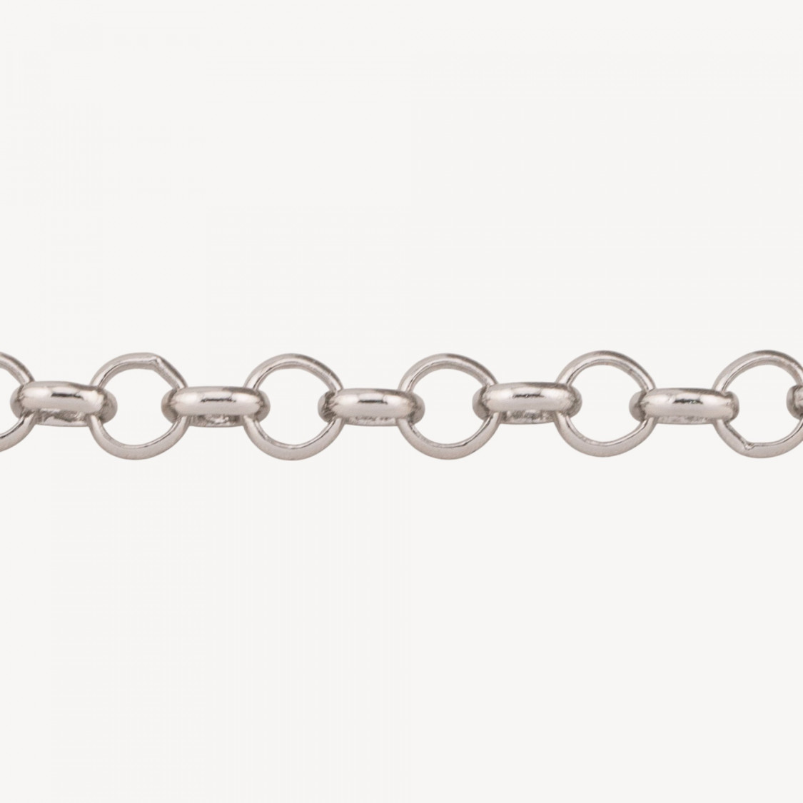 Catena Di Bronzo A Metraggio Rolo' 4,0mm 40BL 1 Metro Rodiato-CHAÎNES EN LAITON | Worldofjewel.com