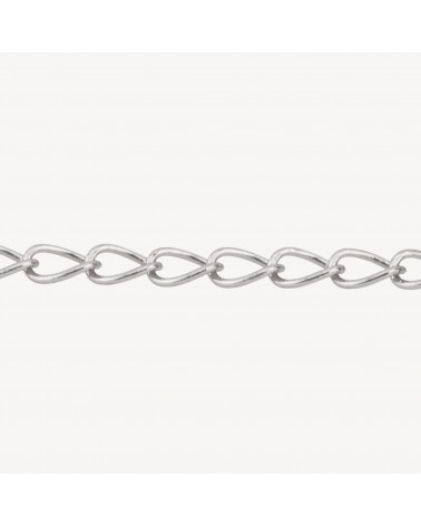 Catena Di Bronzo A Metraggio Grumetta Liscia 2,1x3,5mm COD145BS 1 Metro Rodiato-CATENE DI OTTONE E BRONZO | Worldofjewel.com